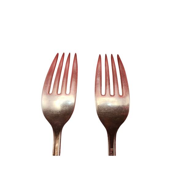 National Silver Co Calvalcade Forks Set of 2 Silverplate 7.4" 1946 Vintage MCM - Picture 7 of 8